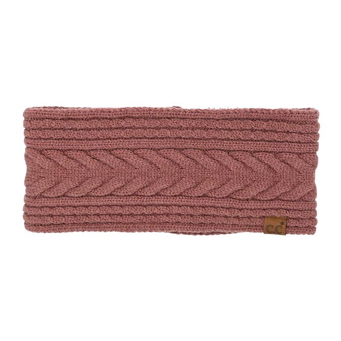 Hana - Wholesale Fashion Headband - Women's - C.C Cable Knit Lining Headwrap Winter Headband