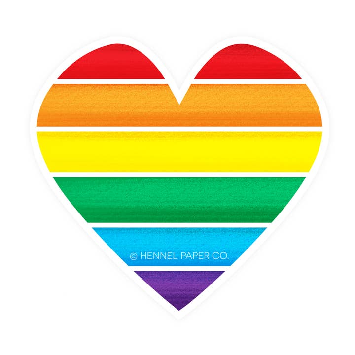 Magnet - Pride Heart for wholesale by Hennel Paper Co.