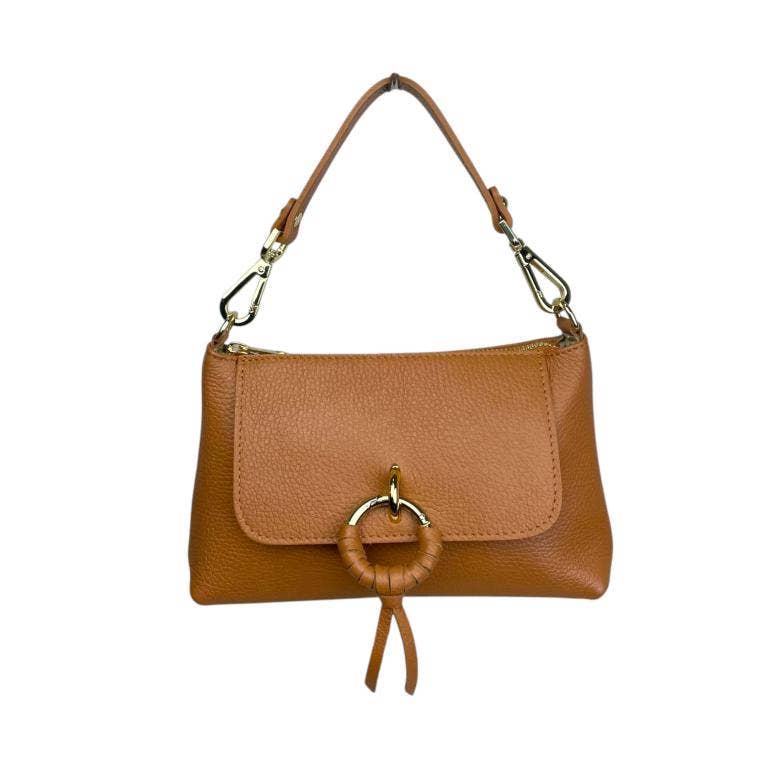 Chenson & Gorett - Wholesale Top Handle Bag - Women's - Leather Handbag with Shoulder Strap and Decorative Front4