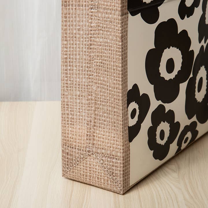 ByHome - Wholesale Gift Bag - 50pcs, 3 sizes Classical black Flower non-woven gift bag