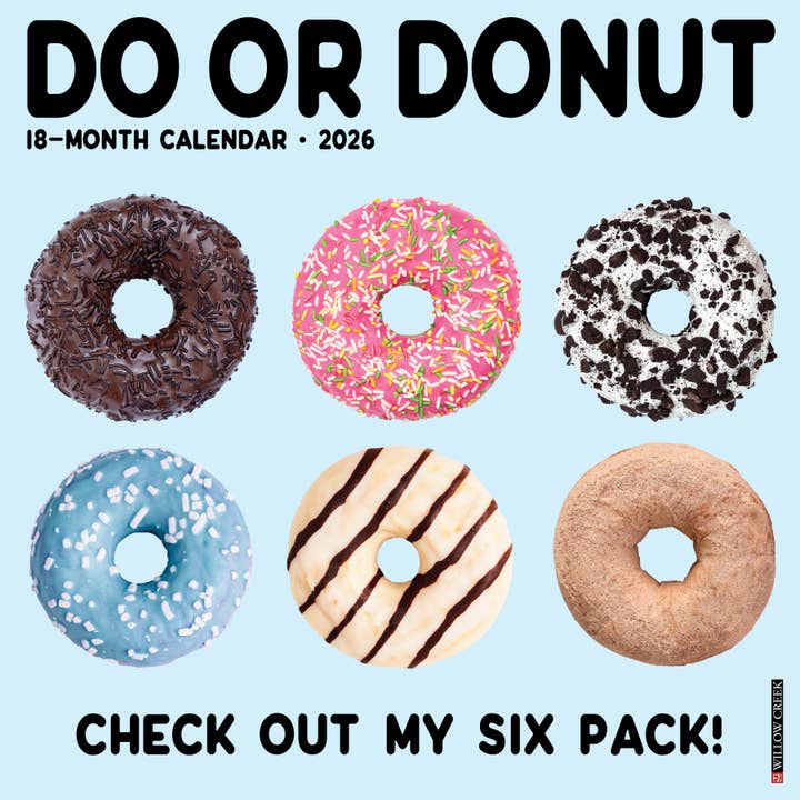 Calendrier mural 2026 Do or Donut pour la vente par Willow Creek Press & Gifts
