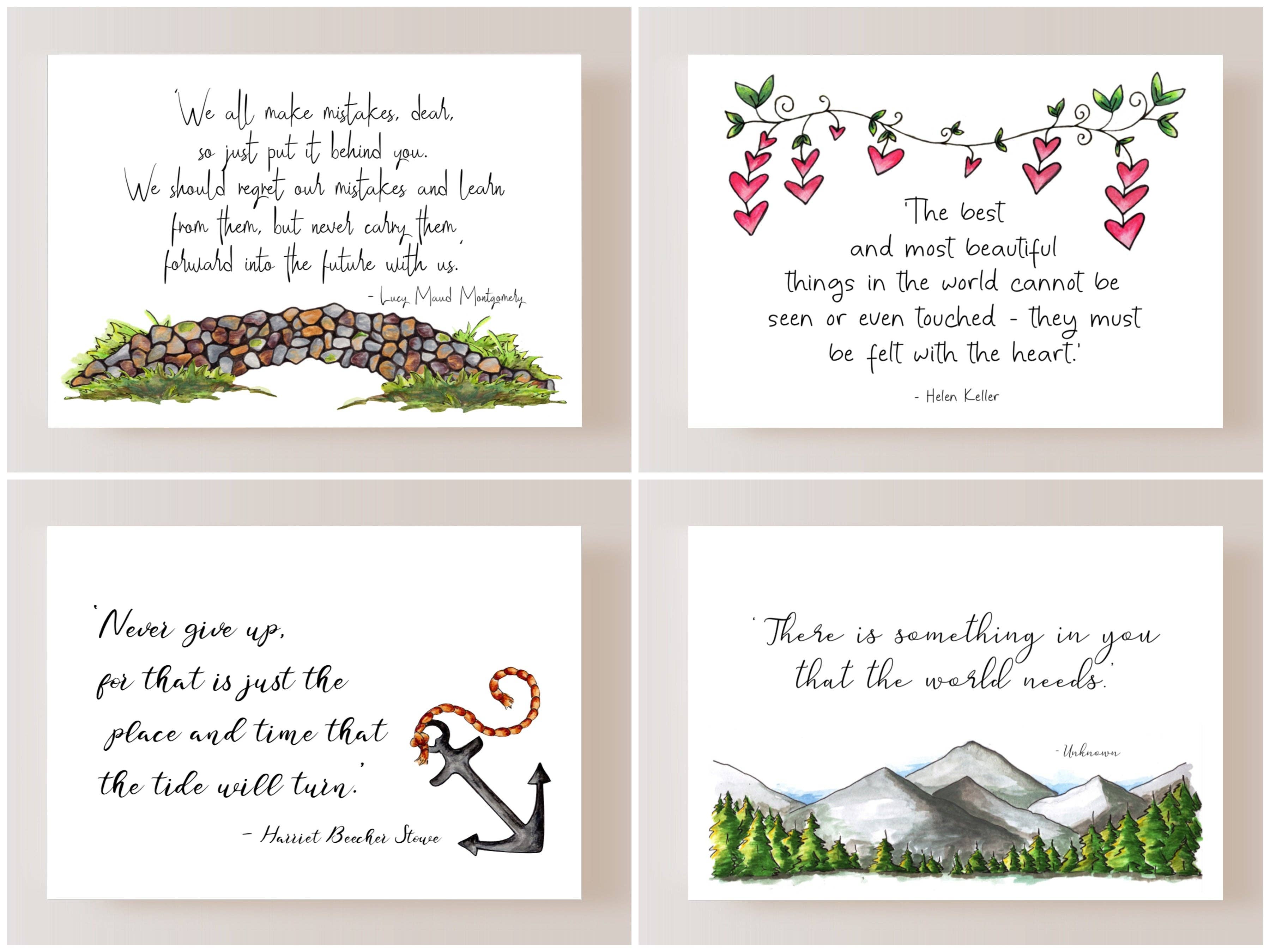 Whimsicals Paperie - Wholesale Desk/Tabletop Sign - Illustrated Inspirational Quotes Gift Deck | Desk Accessory4