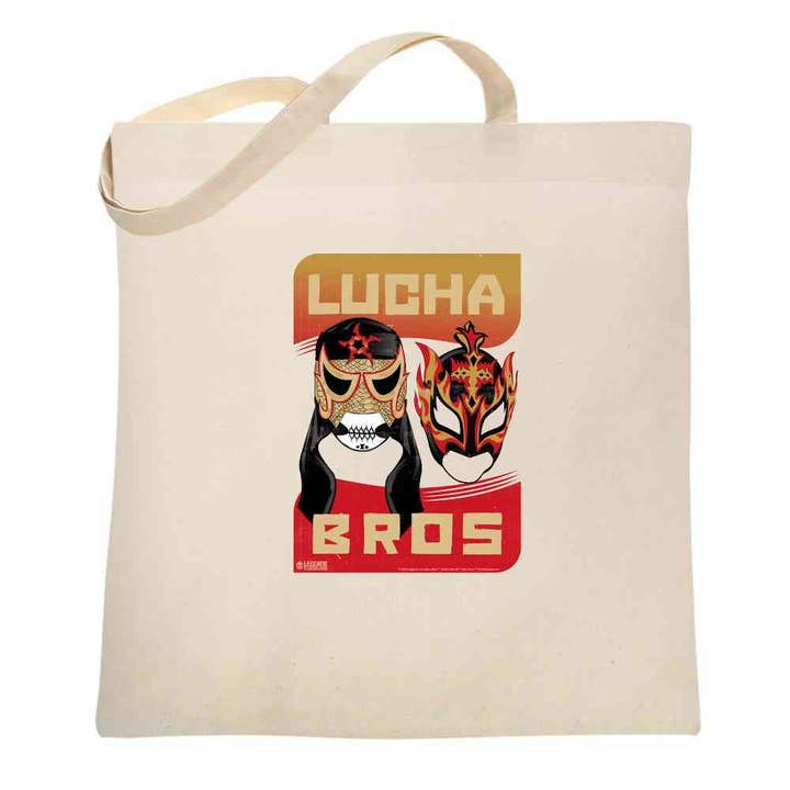 Pop Threads - Wholesale Tote Bag - Unisex - Lucha Bros Masks Penta Zero M Fenix Lucha Libre Tote Bag