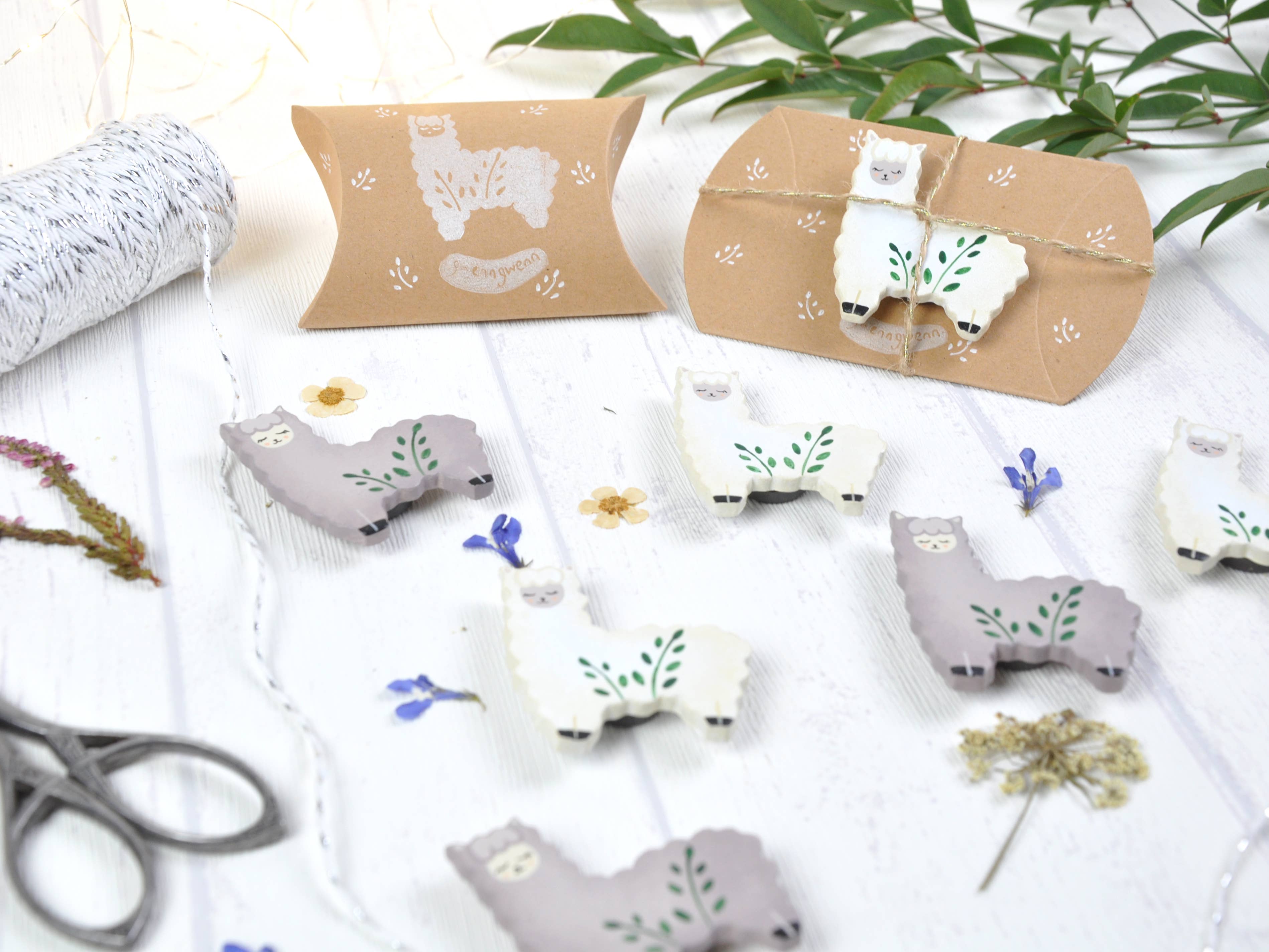 Gwenngwenn - Wholesale Magnet - Alpaca ceramic magnet- Vanille or Chocolat2