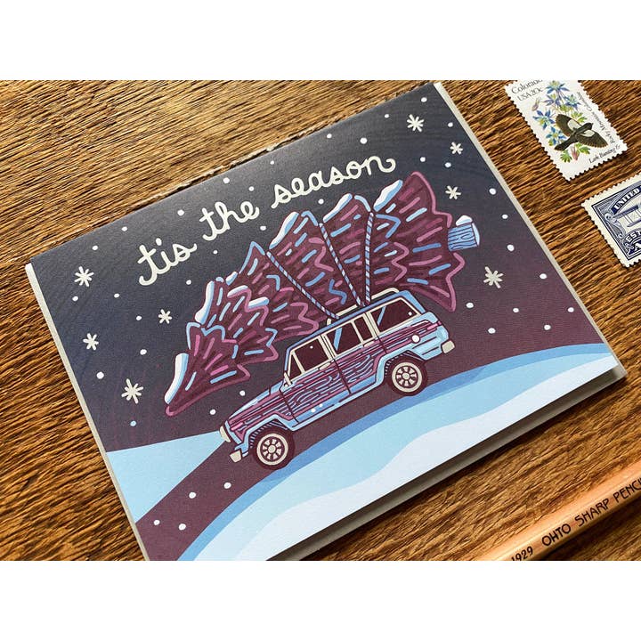 Noteworthy Paper & Press - Wholesale Christmas Card - Tis Tree Card3