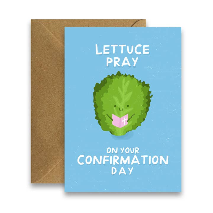 Lettuce Pray - Funny Confirmation Card for wholesale by By Claire Schorman