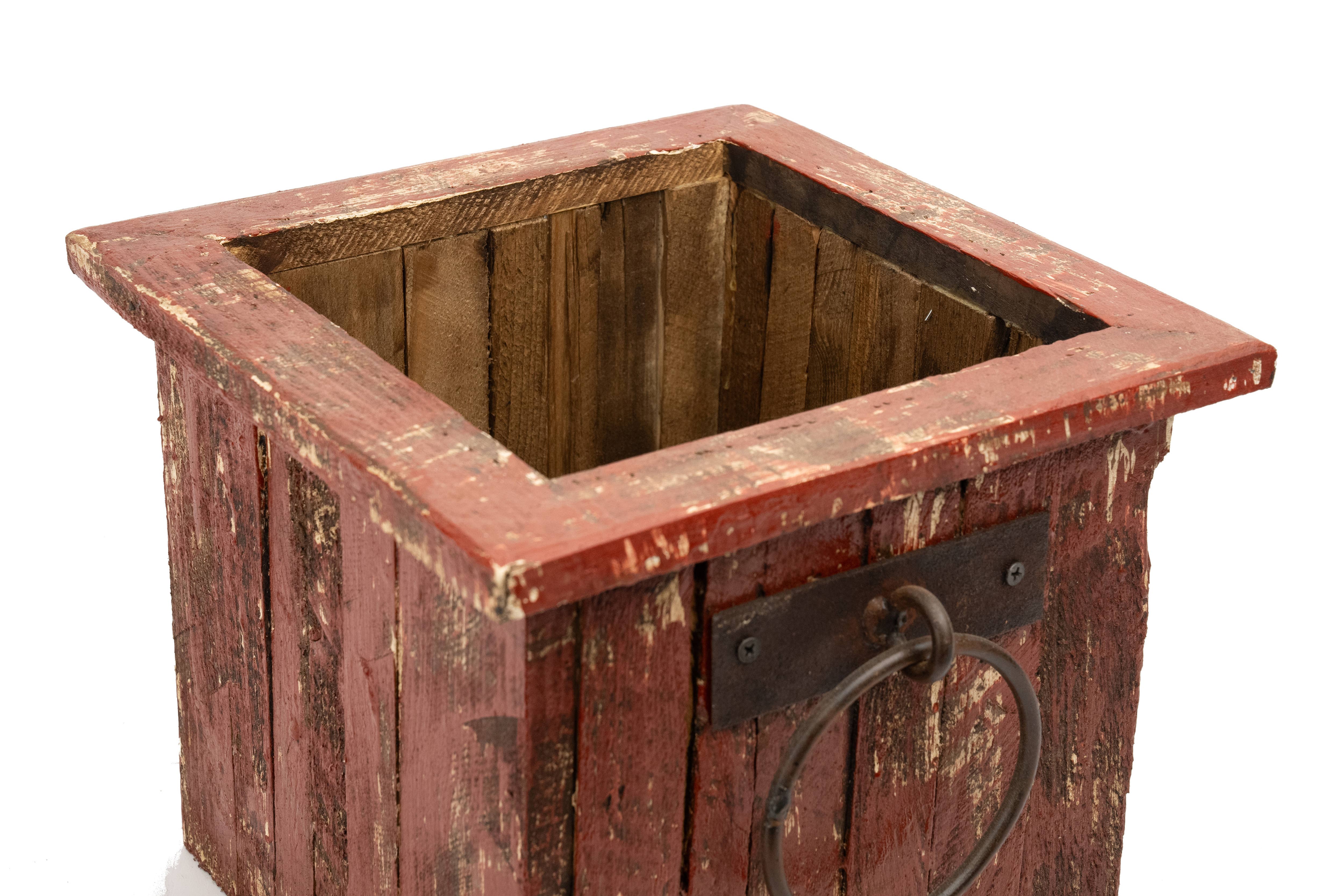 My Amigos Imports - Wholesale Planter Box - Gardner Rustic Wooden Square-Planter-11x11x10H-Garden Decor12