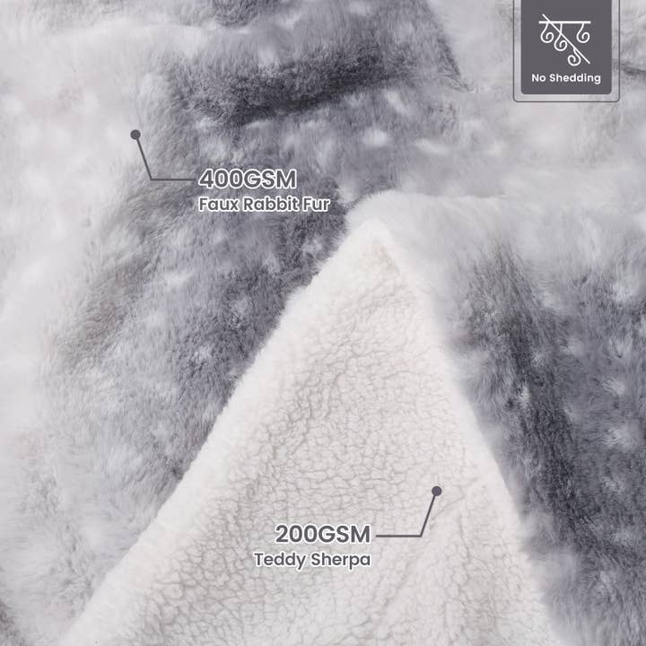 DreamValley - Wholesale Throw Blanket - CB Faux Fur Throw Blankets Soft Bed Blanket, Deer3