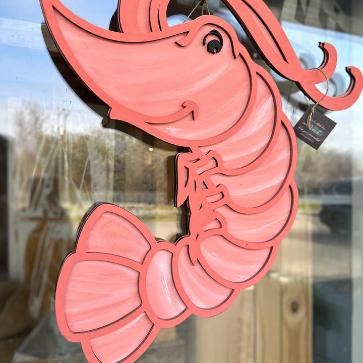 Paisley Grace Makery - Wholesale Door Hanger - Shrimp Door Hanger P1328 DOOR HANGER DESIGN
