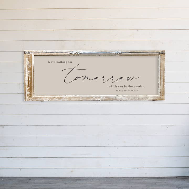 Wide Holland with Hardware- Leave Nothing For Tomorrow for wholesale by Brayden and Brooks