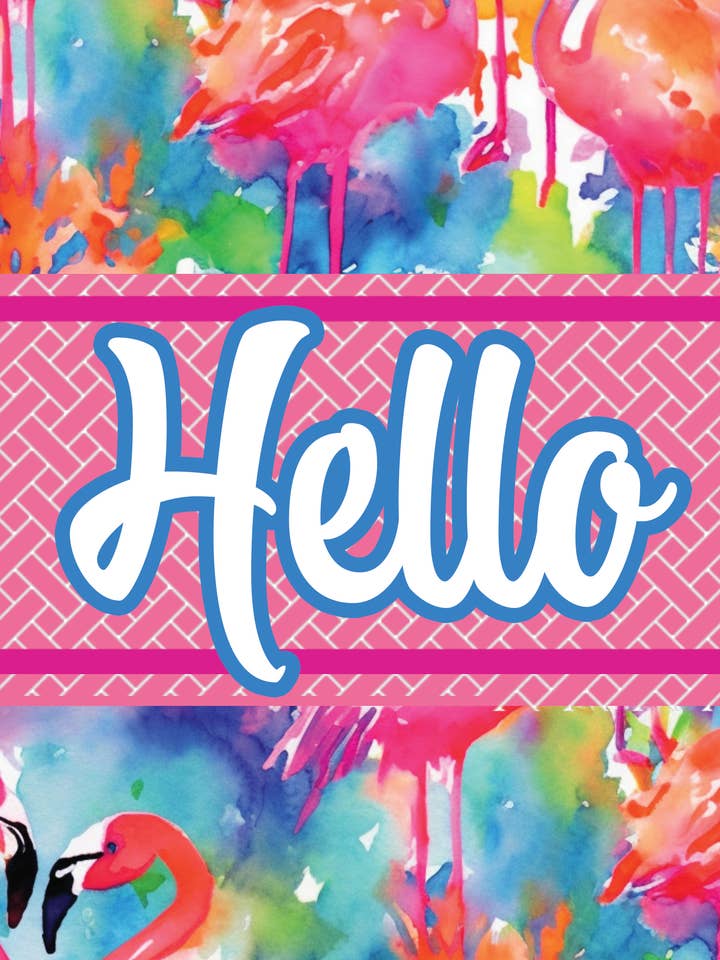 Door Expression-Watercolor Flamingos for wholesale by Custom Decor