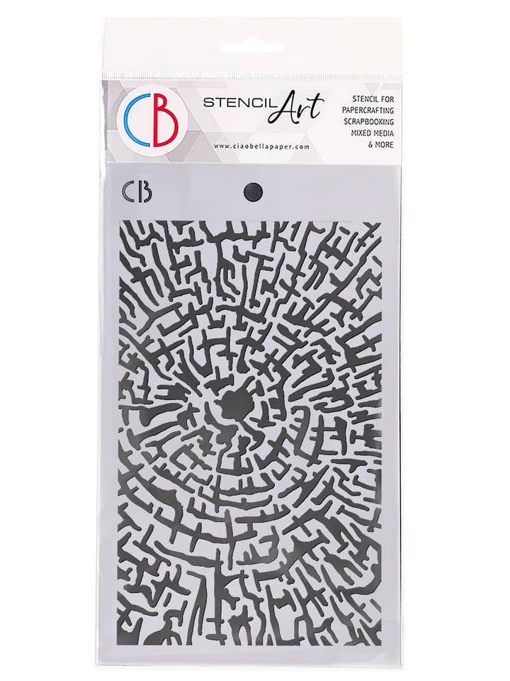 Texture Stencil 5"x8" Cross Section for wholesale by Ecstasy Crafts Distributing