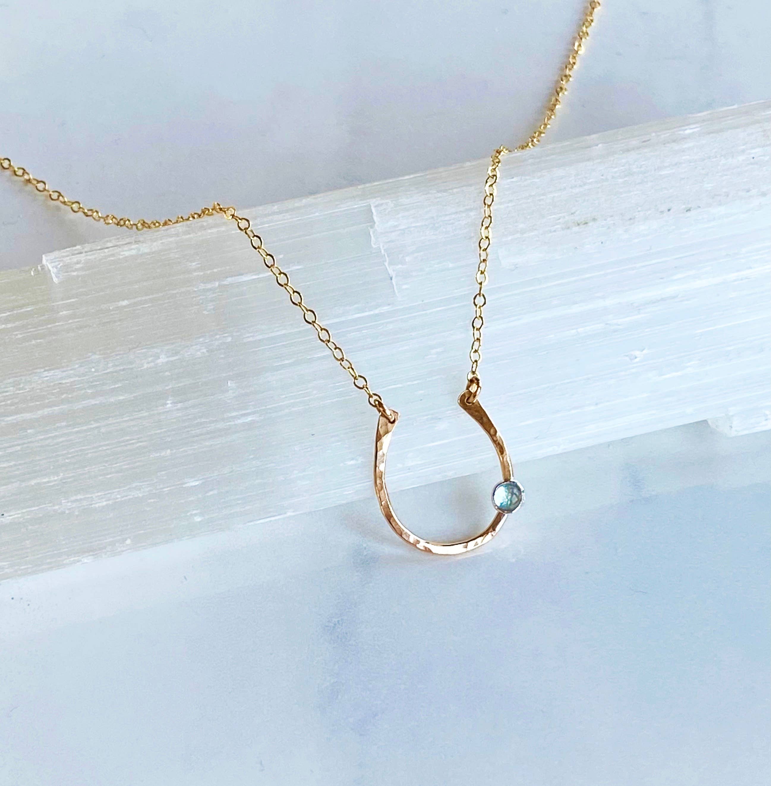 Bonnie Boardman Jewelry - Wholesale Pendant/Charm Necklace - Lucky Horseshoe Necklace-14kt gold fill7