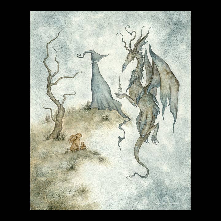 8x10 PRINT - Dragon Mage for wholesale by Amy Brown Art
