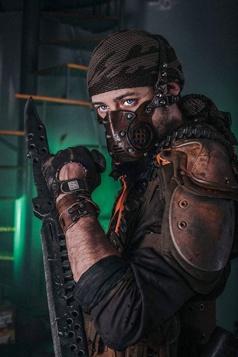 Outcast Props - Wholesale Costume - Unisex - Post Apocalyptic Leather Mask0