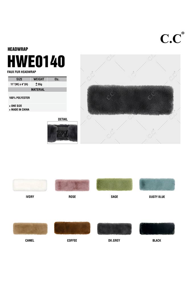 Hana – Bandana - Mulher por atacado – Colete de cabeça de cor sólida de pele sintética C.C6