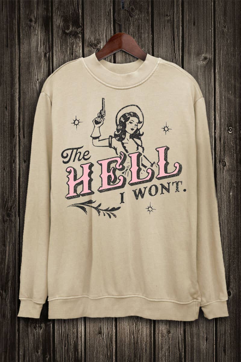 HRTandLUV - Vente Sweat-shirt à imprimés – femme - SWEAT-SHIRTS MINÉRAUX THE HELL I WONT - HL6936SW1
