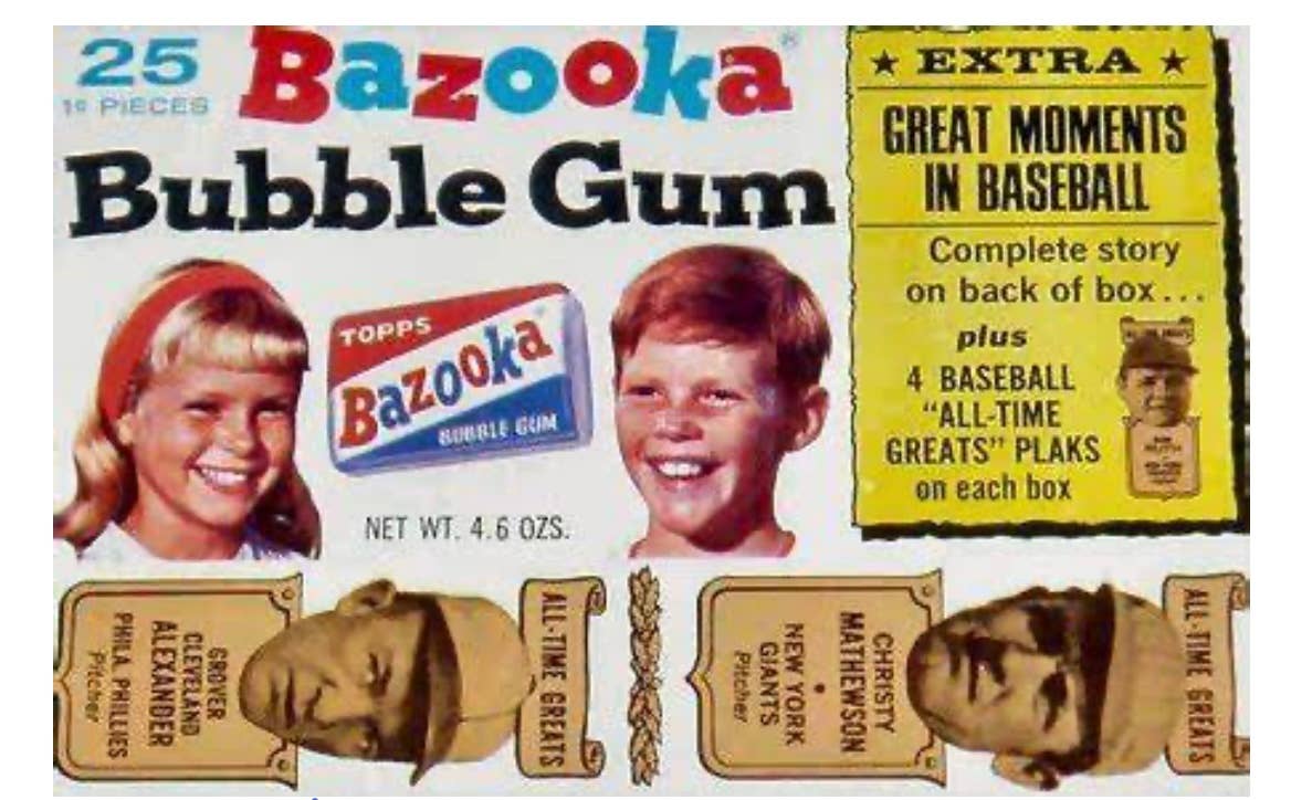 O'Shea's Candies Sweet Shop - Wholesale Chewing Gum - Nostalgic 1947 Original BAZOOKA Retro Box w/ Tray 12ct3