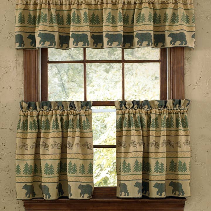 Bear Tracks Lined Valance - 14"L for wholesale by Park Designs