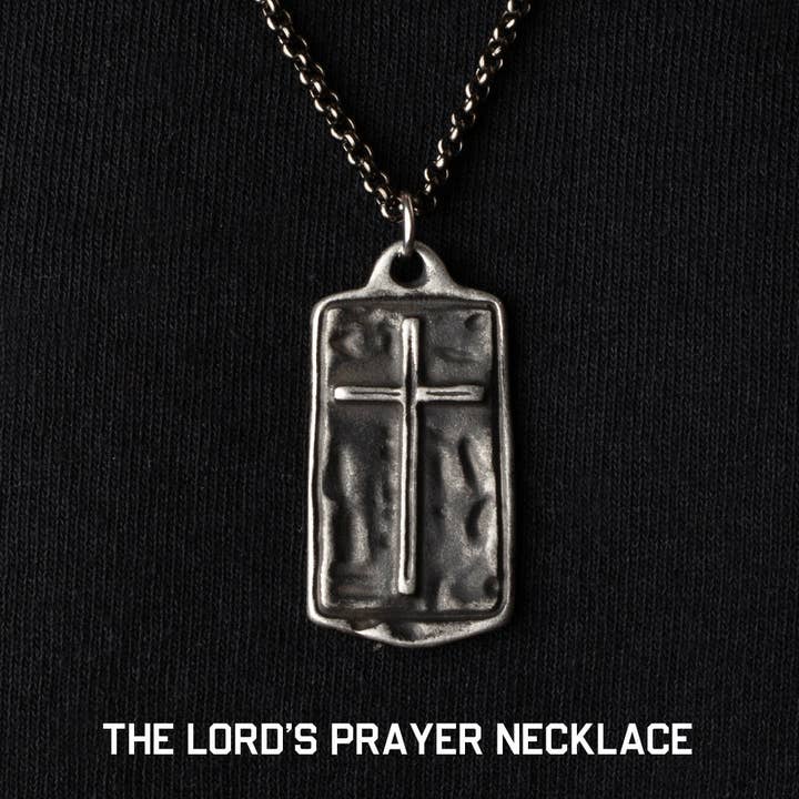 Lords Prayer Necklace - Helps Pair Veterans With A Service Dog Or Shelter Dog -Faire for wholesale by The Hero Company