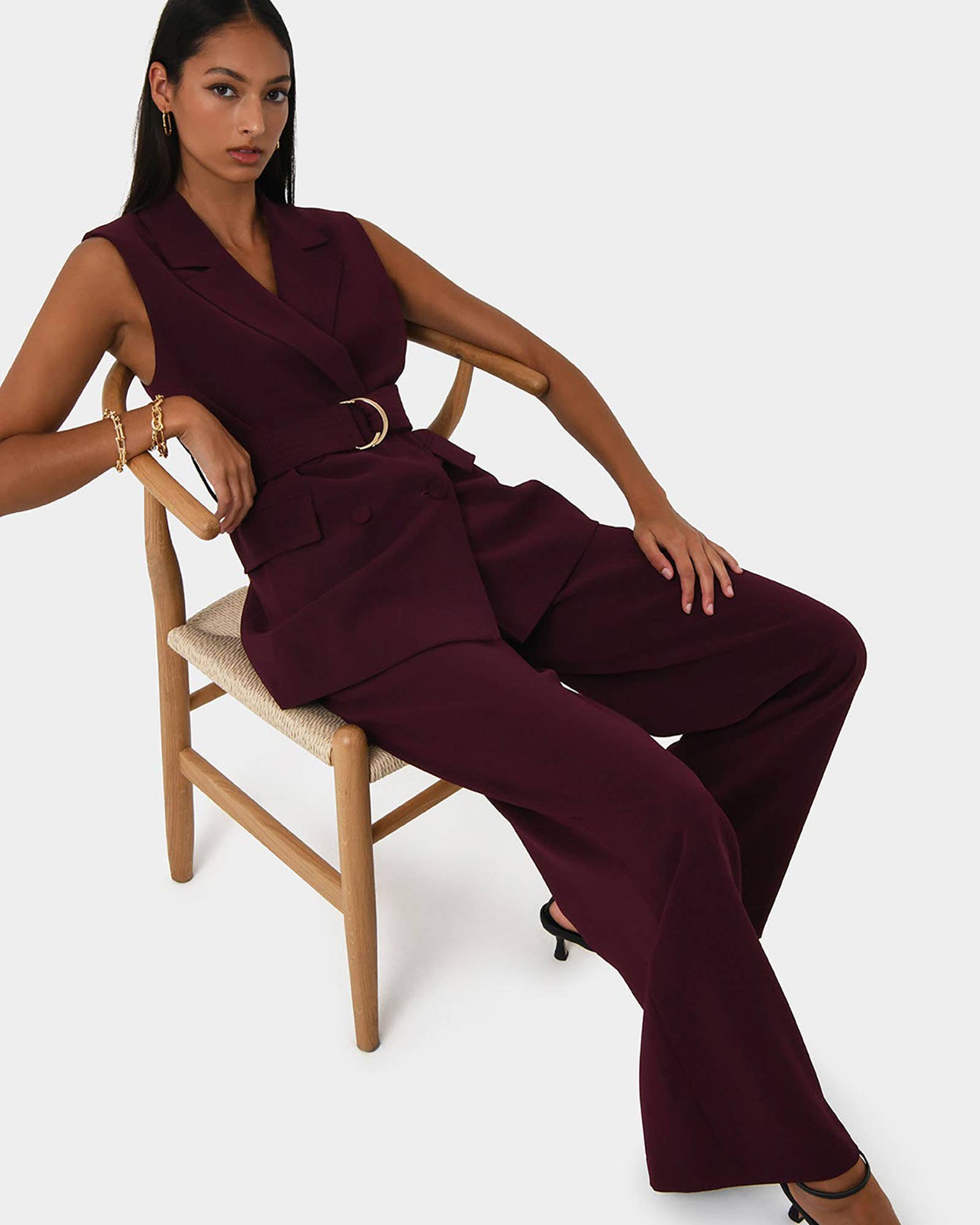 Forcast – wholesale Suit vest – Women′s – Forcast Women's Rumy Double Breasted Vest10