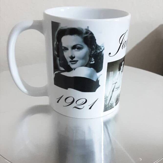 Jane Russell White Ceramic Coffee Mug No:1 Gift Shop for wholesale by Everyone's a Mug