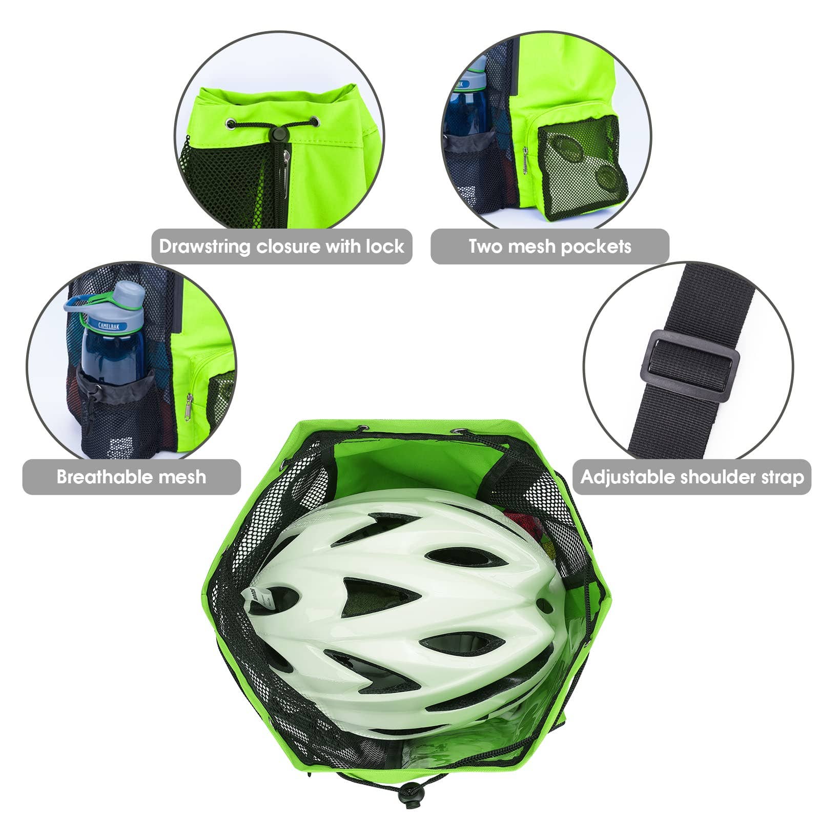 wandf - Wholesale Beach Bag - WANDF Mesh Drawstring Backpack with Wet Pocket Beach Bag30