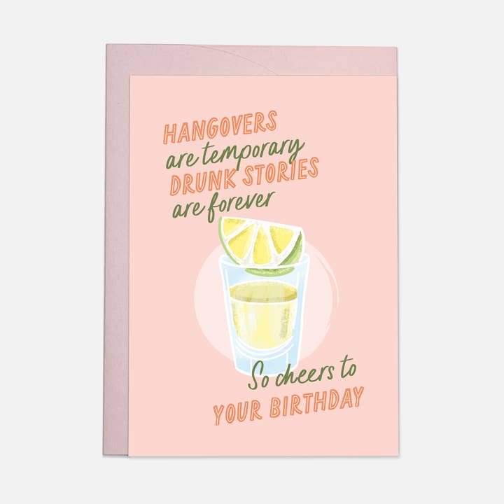 Drunk stories greeting card for wholesale by Kaart Blanche