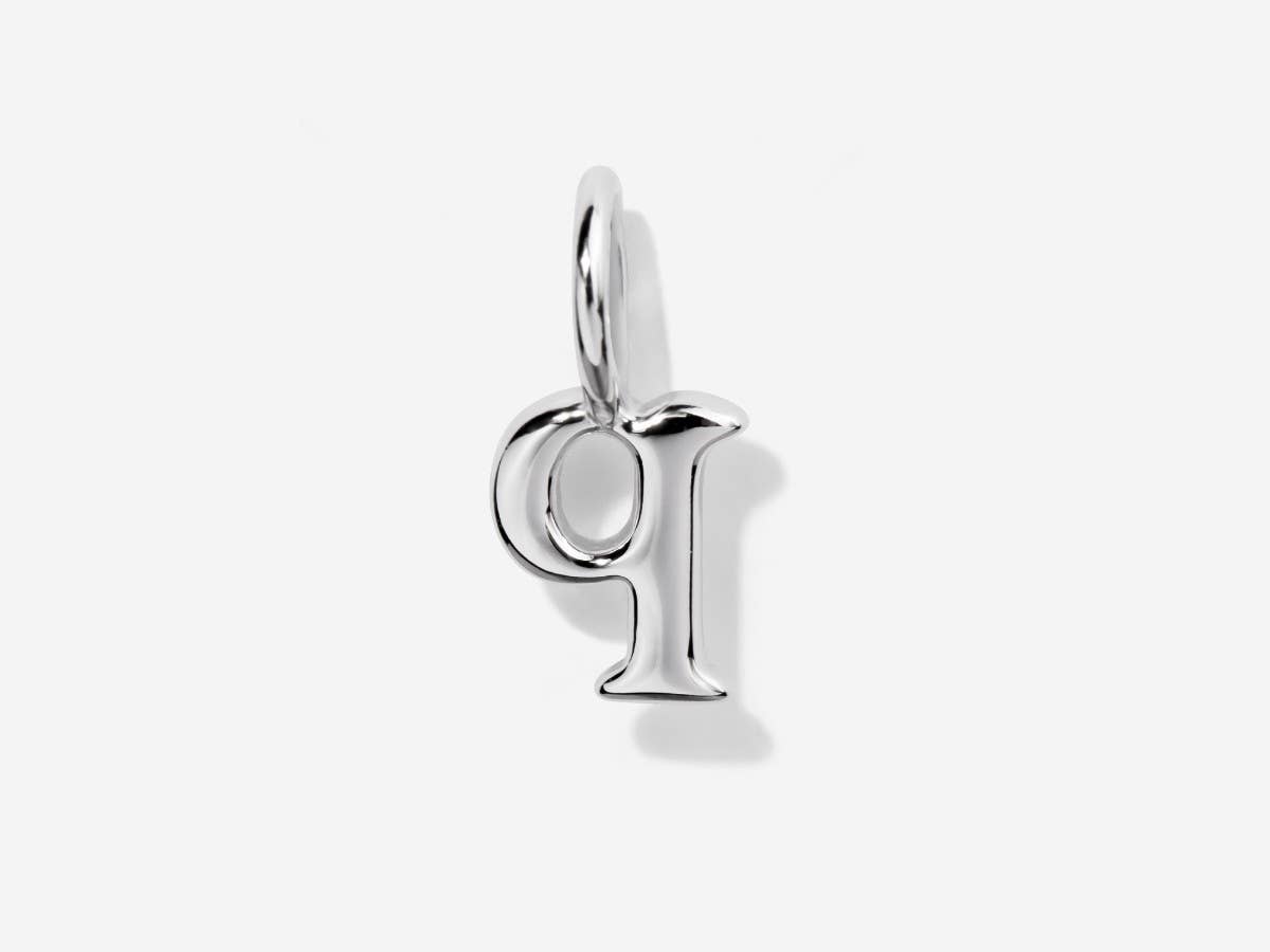 Little Sky Stone - Wholesale Individual Charm/Pendant - Lowercase Initial Letter Silver Charm16