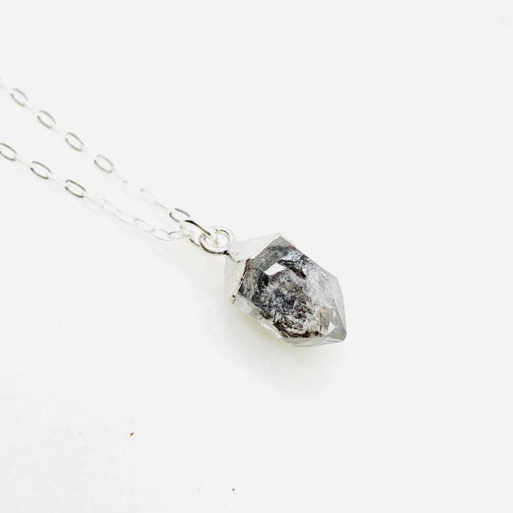 Juniper and Stone - Wholesale Pendant/charm necklace - Rough Cut Herkimer Diamond Necklace2