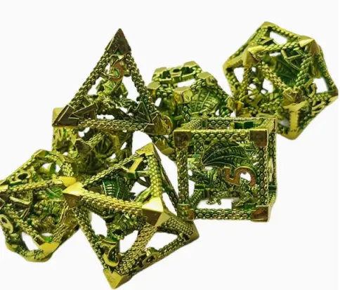 Cultivation Games - Wholesale Dice - Caged Dragon Hollow Metal Dice (4 new colors!)4