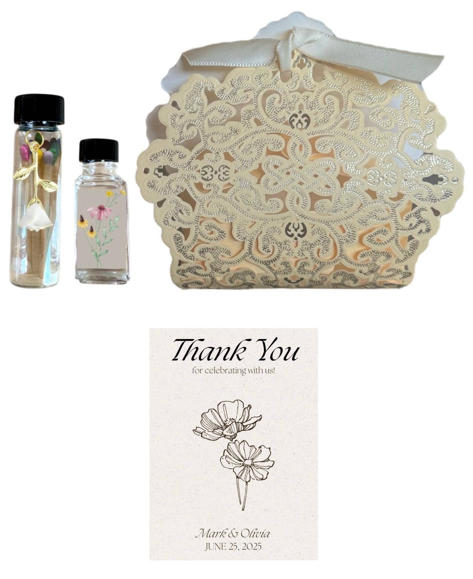 Namaste Home – wholesale Party favour bag/box – Personalized White & Gold Knotted Wedding Favor Box 2