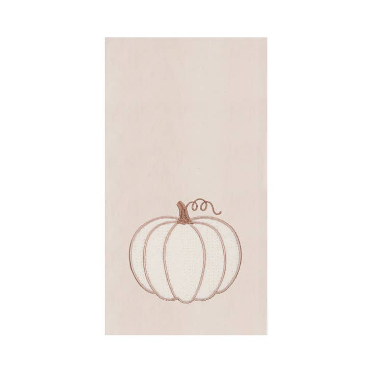 Fall/Harvest Cable Knit Pumpkin Kitchen Towel for wholesale by C&F Home