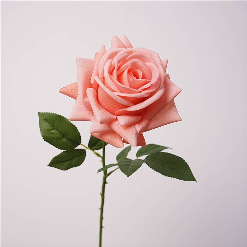 Sweet Home Deco - Vente Fleurs artificielles - Branche de rose unique réaliste 66 cm, fausse rose grand modèle4