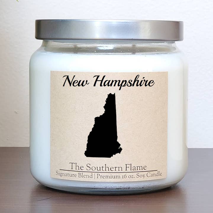 New Hampshire State Candle | Homesick Candle | Long Distance Gift for wholesale by The Southern Flame