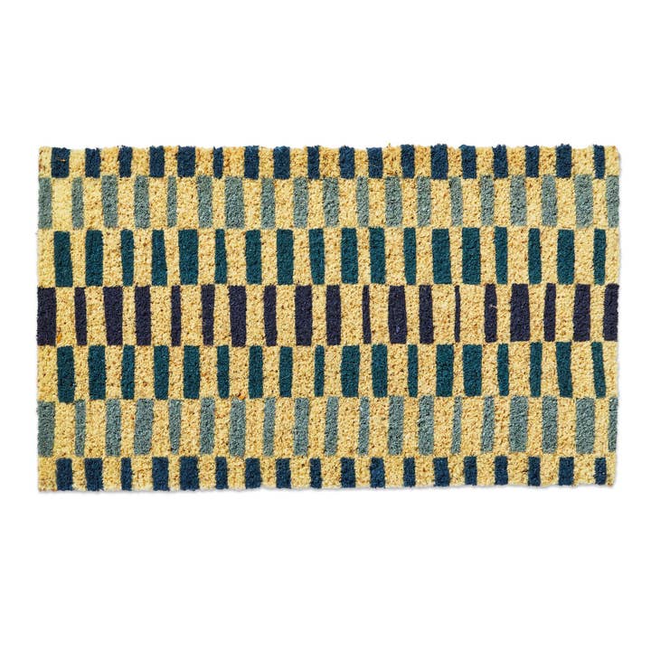 Summer Living Stripe Coir Mat Blue Multi Everyday for wholesale by tag