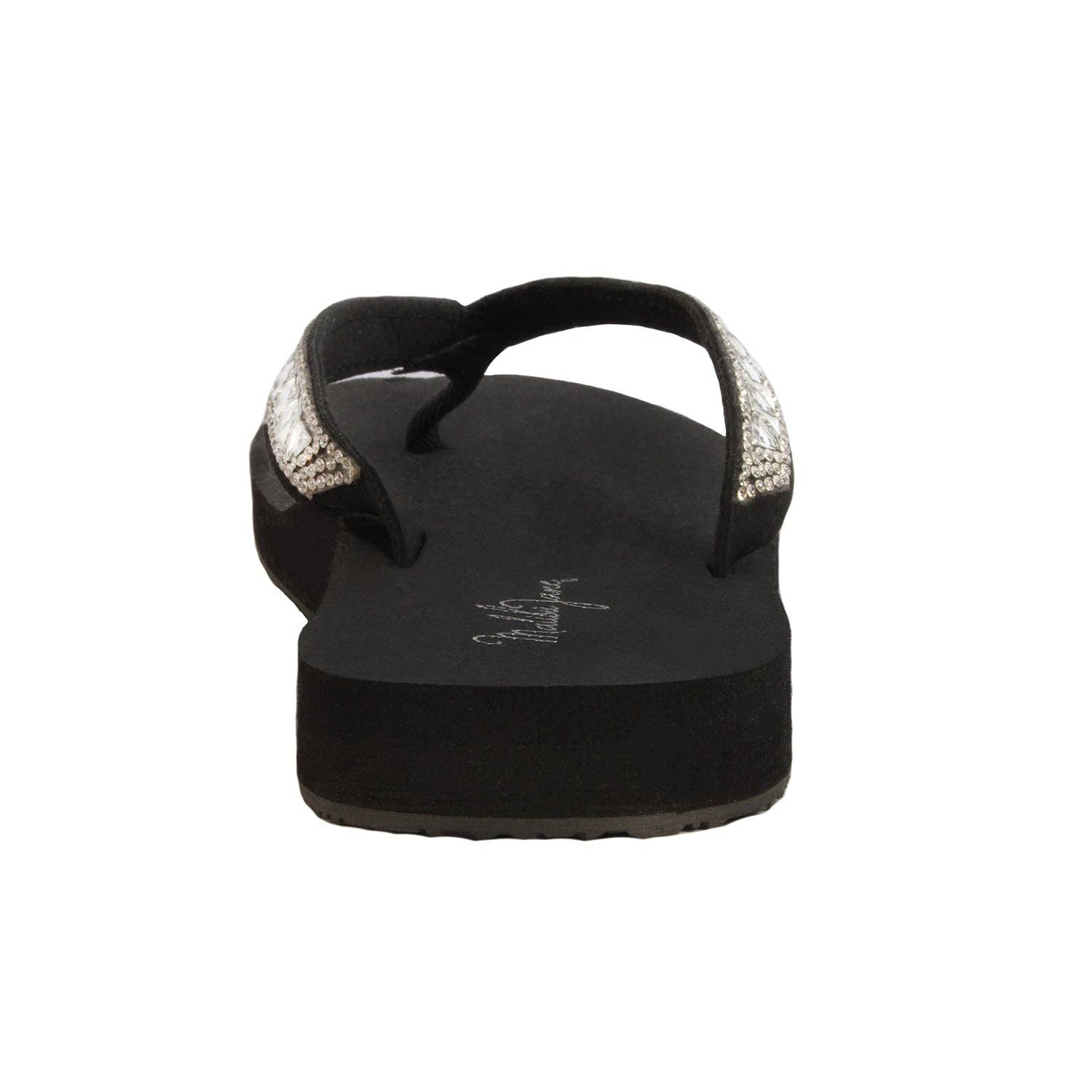 Svart Bel Air Faroh svart med klar kristall rem för wholesale på Faire3