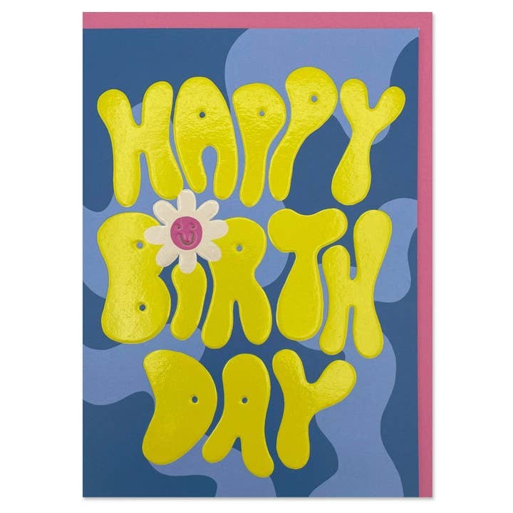 Raspberry Blossom - Wholesale Birthday Card - Happy Birthday Wave (BIG23)