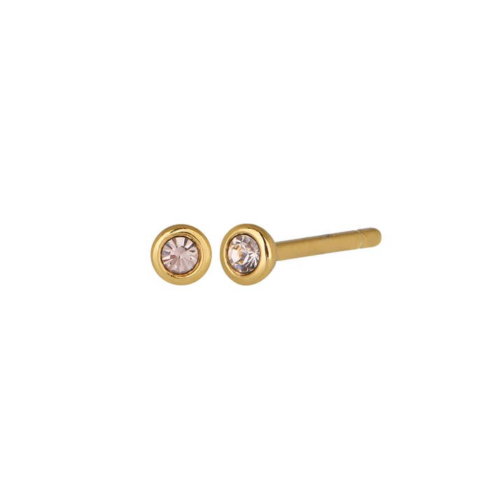 The Land of Salt - Wholesale Stud/Post Earrings - Birthstone Stud Earrings in Gold - Choose Stone8
