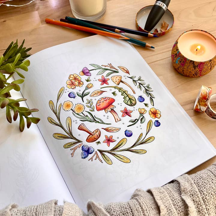 The Swimming Owl - Wholesale Coloring & Activity Book - Adult - Cozy Cottagecore Coloring Book For Adults + Teens4