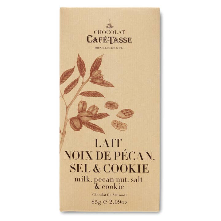 Café-Tasse – wholesale Chocolate – Milk, pecans, salt and cookies (tablets, per 12)1