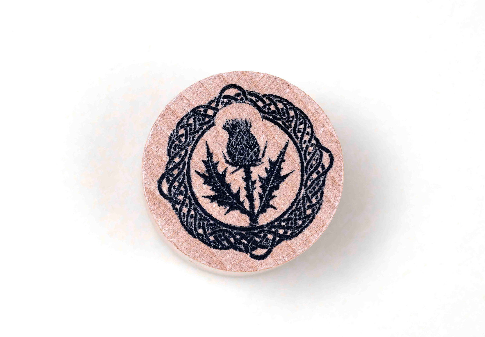 CoraCreaCrafts - Wholesale Rubber/Decorative Stamp - Thistle Wooden Stamp2