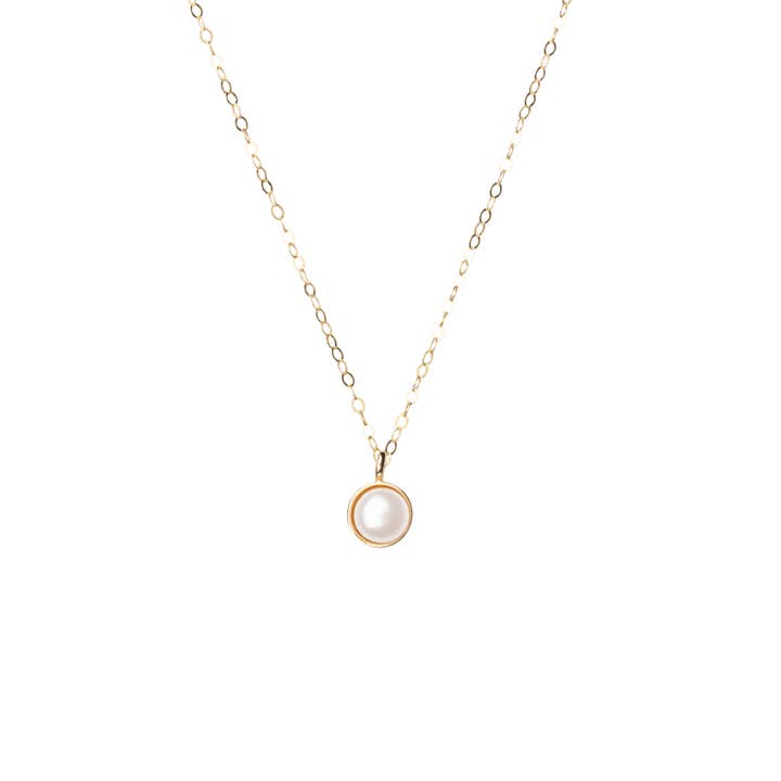 Pearl Pendant Necklace on Goldfill Chain for wholesale by Mineral and Matter