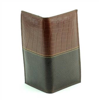 Leather Impressions Inc - Wholesale Wallet - Women's - Gator Print Pebbled Grain Water Buffalo Rodeo Wallet 17269