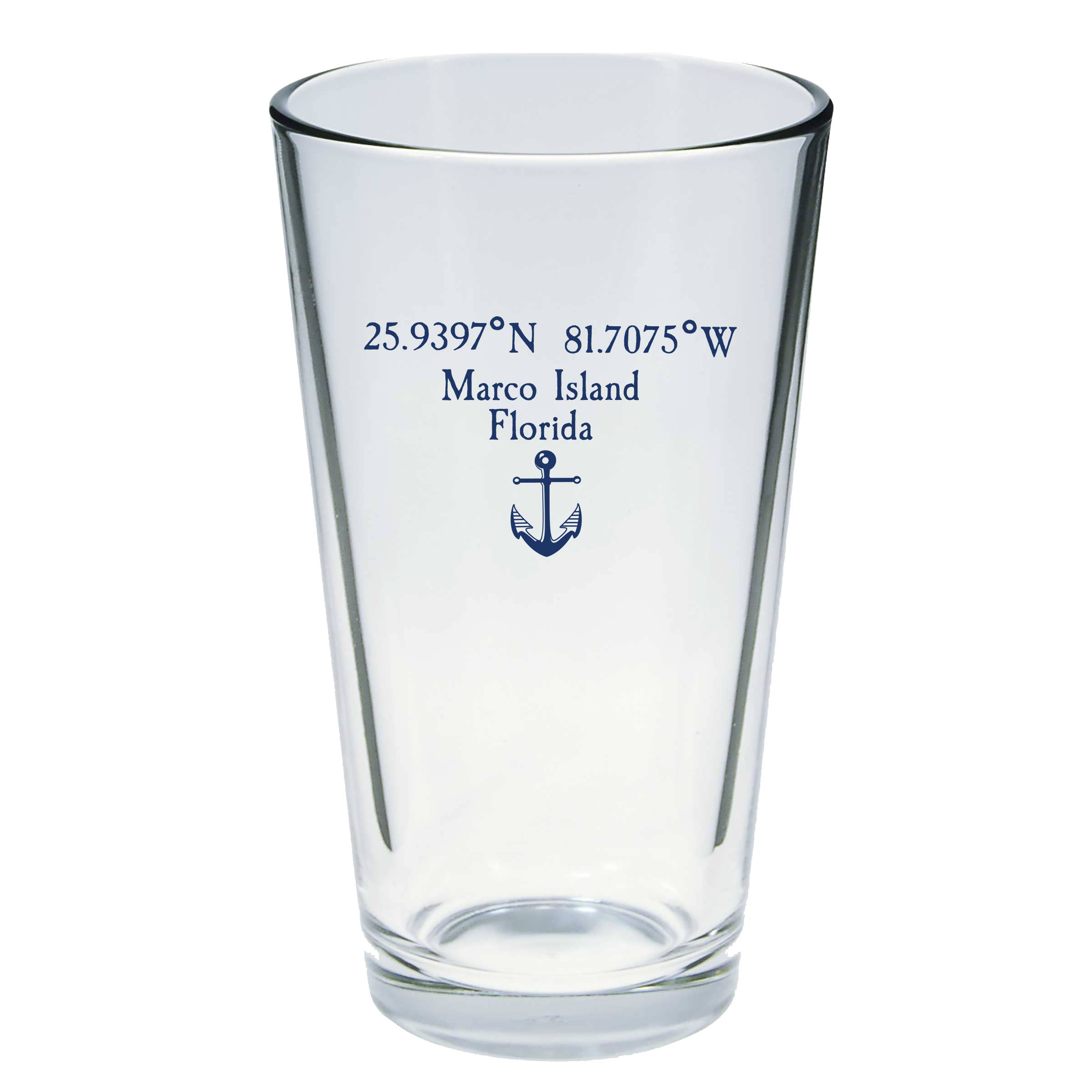 The Buffalo Works - Wholesale Drinking Glass/Cup - Shore Goods - Custom 16 oz. Pint glass Coordinate