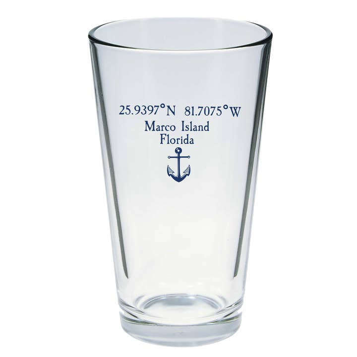 The Buffalo Works - Wholesale Drinking Glass/Cup - Shore Goods - Custom 16 oz. Pint glass Coordinate0