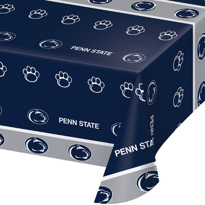 Penn State Plastic Table Covers, 1/Pkg for wholesale by Bulk Party Decor