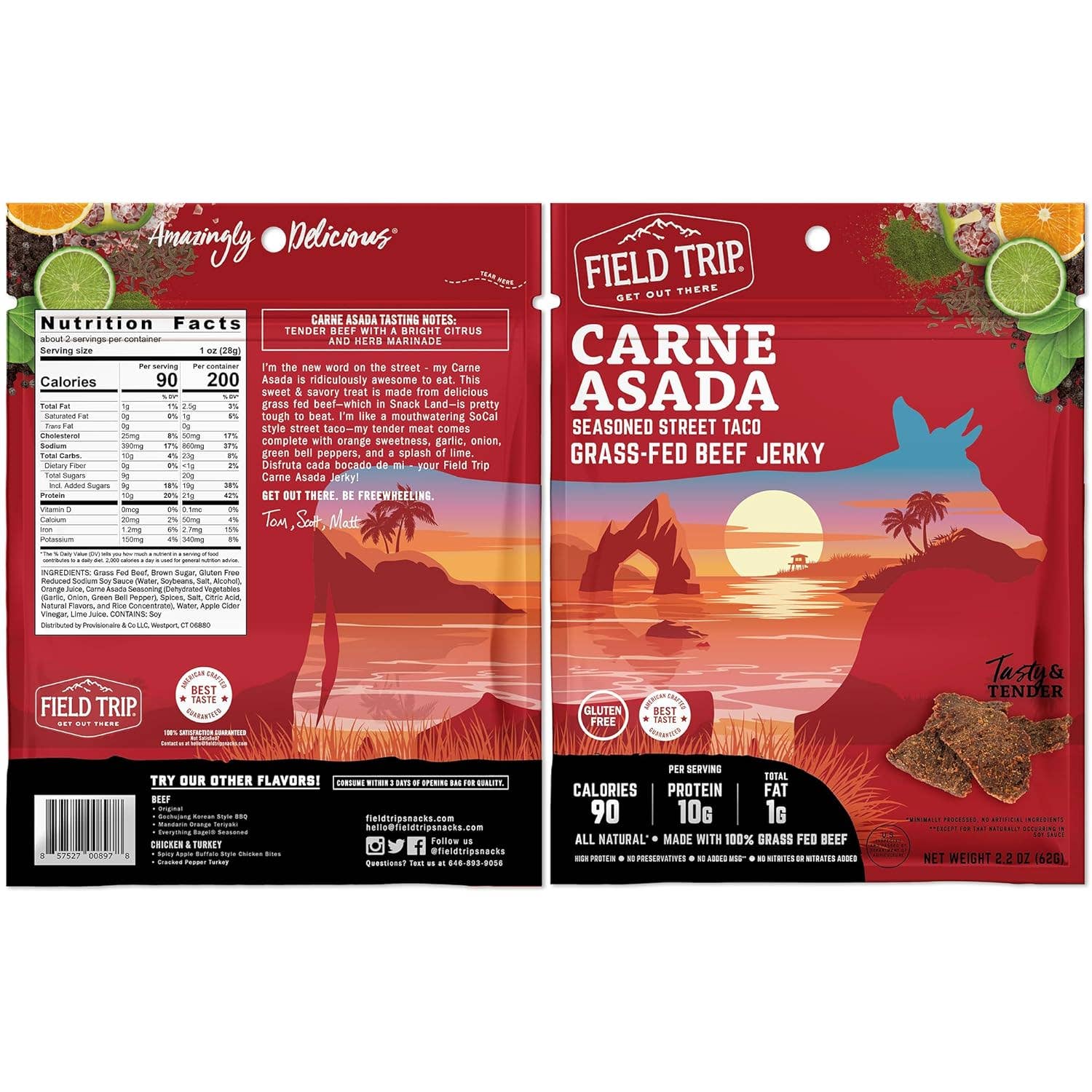 FIELD TRIP - Wholesale Jerky - Carne Asada Beef Jerky (2.2oz)1