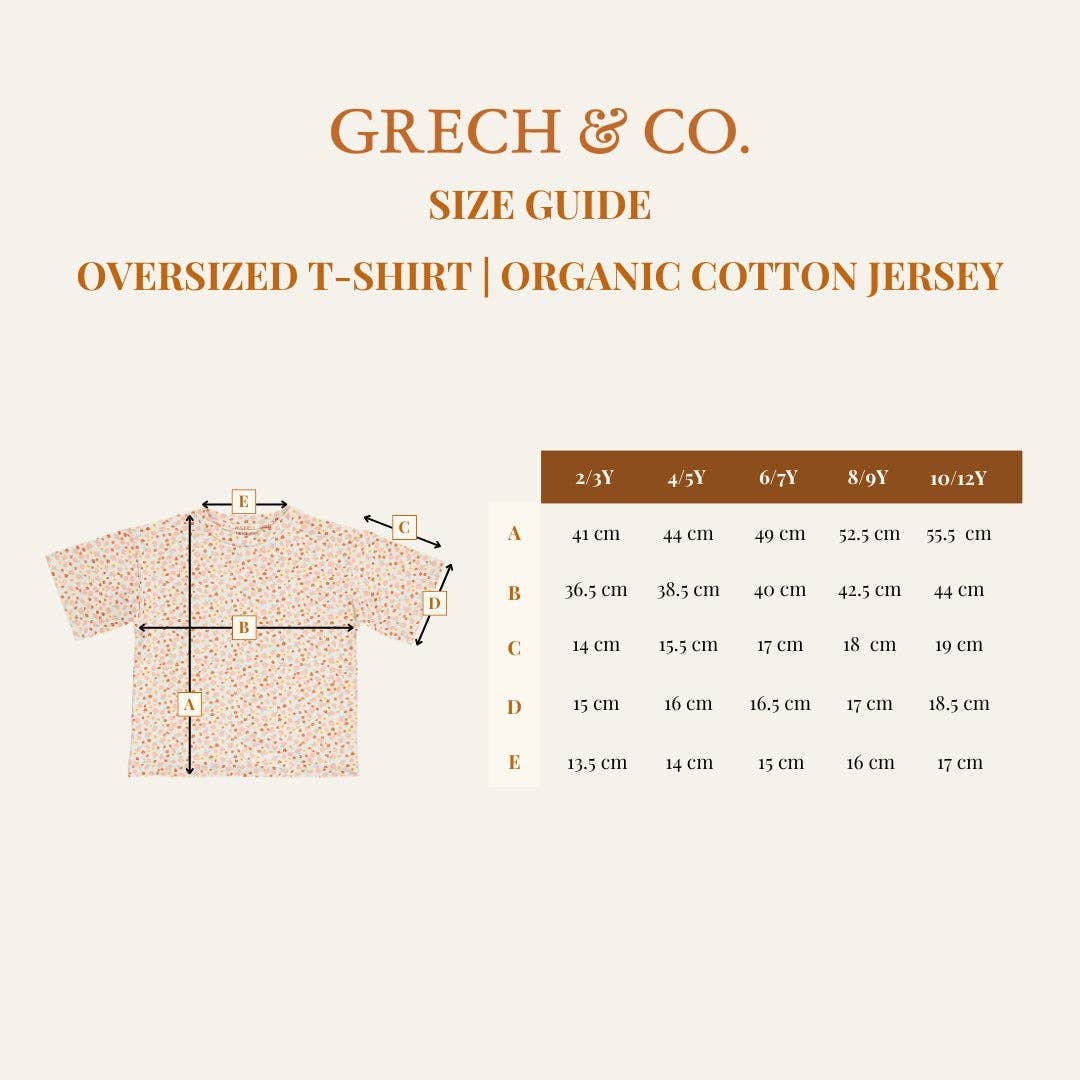 Scandi Floral Oversized T-Shirt | Organic Cotton Jersey -  | GCO2258 for wholesale on Faire6