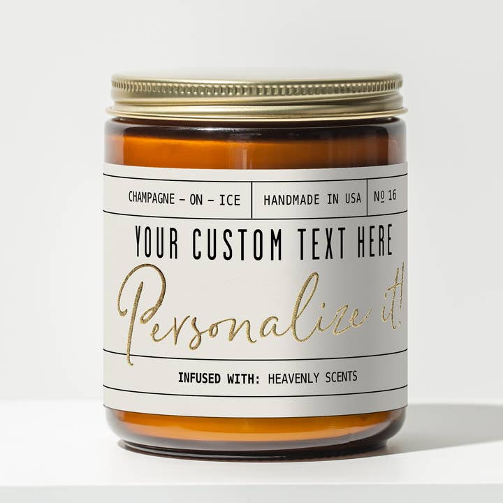 Gepersonaliseerde kaarsen. Aangepaste kaarsen. Ontwerp je eigen kaars. voor wholesale door Soy and Sass